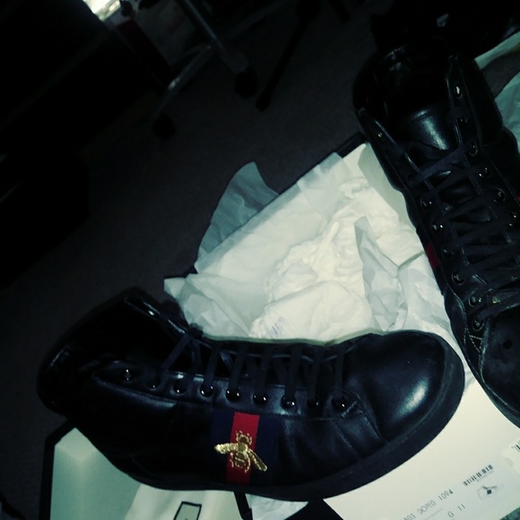 Gucci Shoes Gucci Bumblebee High Top Shoes Poshmark